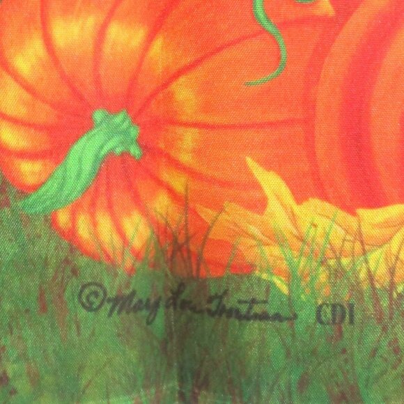 New Scarecrow Wagon Fall Garden Flag 28" X 40" Custom Decor Pumpkin & Sunflower - Picture 4 of 5